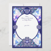 Rosace blau oder rot für baby&child einladung (Rückseite)