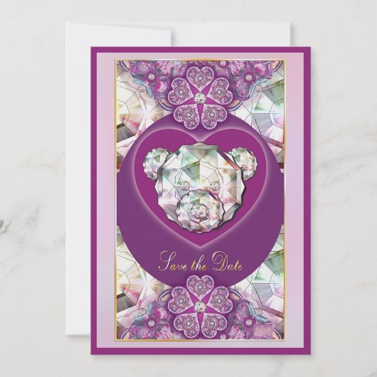 Rosace blau oder rot für baby&child einladung (Vorderseite)