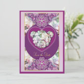 Rosace blau oder rot für baby&child einladung (Stehend Vorderseite)