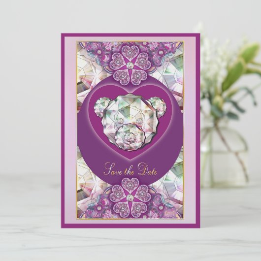 Rosace blau oder rot für baby&child einladung (Stehend Vorderseite)