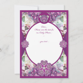 Rosace blau oder rot für baby&child einladung