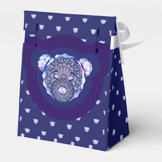 Rosace blau oder rot für baby&child geschenkschachtel (Rückseite)