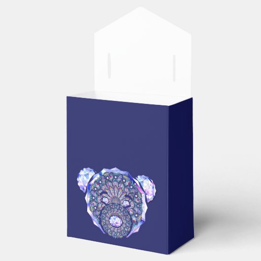 Rosace blau oder rot für baby&child geschenkschachtel (Geöffnet)