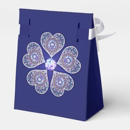 Rosace blau oder rot für baby&child geschenkschachtel (Rückseite)