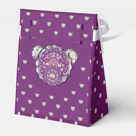 Rosace blau oder rot für baby&child geschenkschachtel (Rückseite)