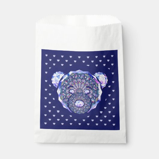 Rosace blau oder rot für baby&child geschenktütchen (Vorderseite)