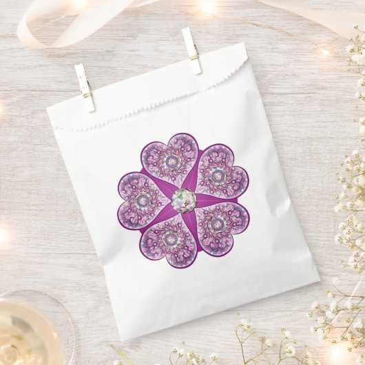 Rosace blau oder rot für baby&child geschenktütchen (Ausgeschnitten)