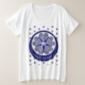 Rosace blau oder rot für baby&child große größe T-Shirt (Design vorne)