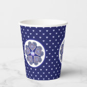 Rosace blau oder rot für baby&child pappbecher (Vorderseite)