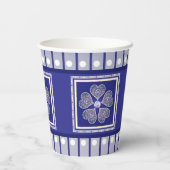 Rosace blau oder rot für baby&child pappbecher (Rückseite)