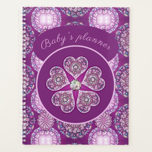 Rosace blau oder rot für baby&child planer (Vorderseite)