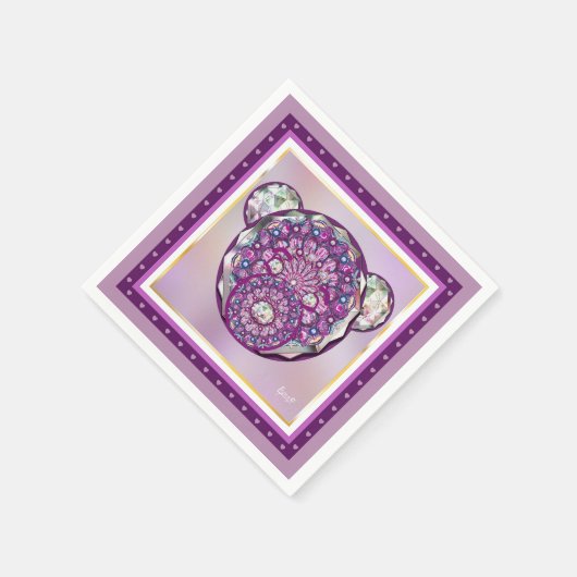 Rosace blau oder rot für baby&child serviette (Ecke)