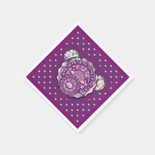 Rosace blau oder rot für baby&child serviette (Ecke)