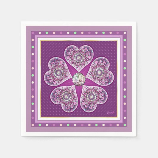 Rosace blau oder rot für baby&child serviette (Vorderseite)