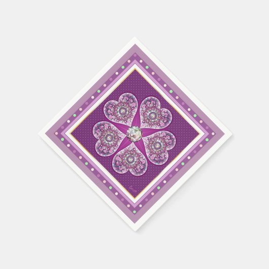 Rosace blau oder rot für baby&child serviette (Ecke)