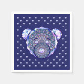 Rosace blau oder rot für baby&child serviette (Vorderseite)