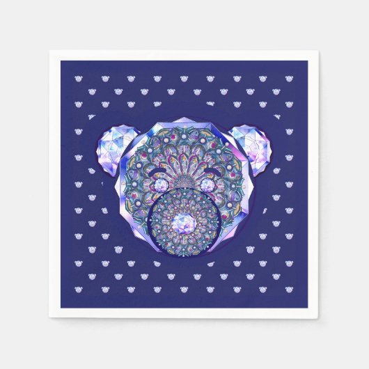 Rosace blau oder rot für baby&child serviette (Vorderseite)