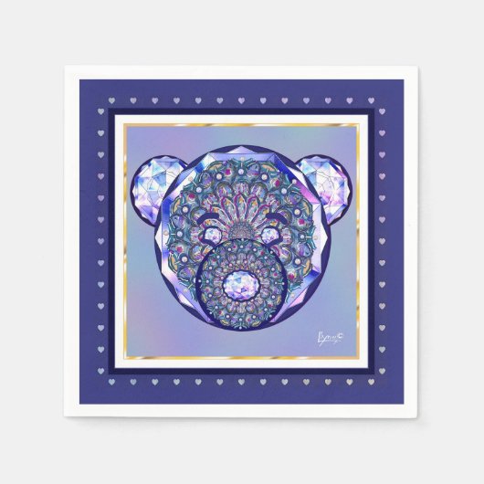 Rosace blau oder rot für baby&child serviette (Vorderseite)