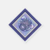 Rosace blau oder rot für baby&child serviette (Ecke)