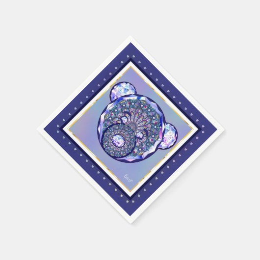 Rosace blau oder rot für baby&child serviette (Ecke)