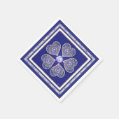 Rosace blau oder rot für baby&child serviette (Ecke)