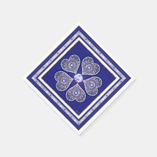 Rosace blau oder rot für baby&child serviette (Ecke)