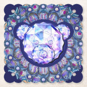 Rosace blau oder rot für baby&child untersetzer (Vorderseite)