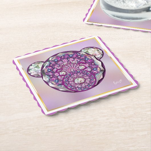 Rosace blau oder rot für baby&child untersetzer (angewinkelt)