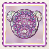 Rosace blau oder rot für baby&child untersetzer (Vorderseite)