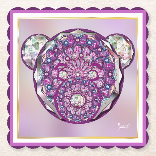 Rosace blau oder rot für baby&child untersetzer (Vorderseite)