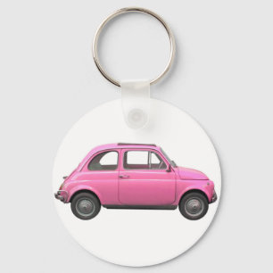 Rosaer Fiat 500 Oldtimer Italienisches Auto Schlüsselanhänger