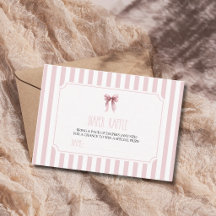 Rosafarben gestreifter Schleifen-Baby-Shower-Winde