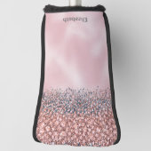 Rosafarben Vergoldet Personalisiert Golf Headcover (Rotieren 90)