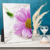 Rosafarbene Blume Fotoplatte (Seite)