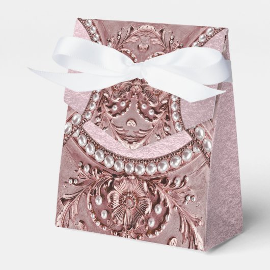 Rosafarbene Blumen Geschenkbox Geschenkschachtel (Vorderseite)
