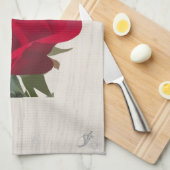 Rosafarbene Geschirrtuch (Viertel Falte)