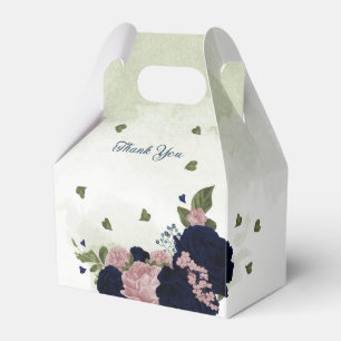 rosafarbene marineblaue Blumen Hochzeit  Geschenkschachtel