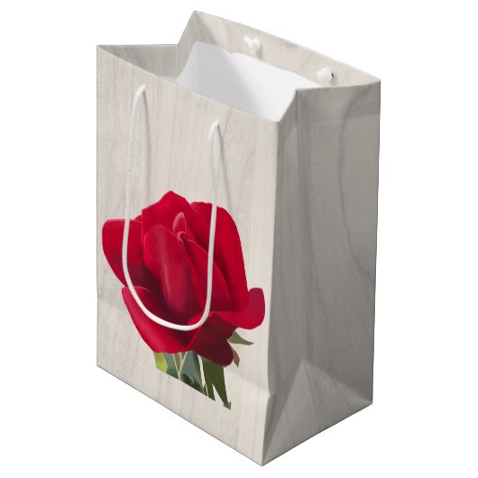 Rosafarbene Mittlere Geschenktüte (Vorderseite Schrägansicht)