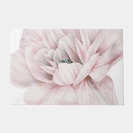 Rosafarbene, romantische, hochzeitselige, Vintage, Fußmatte (Vorderseite)