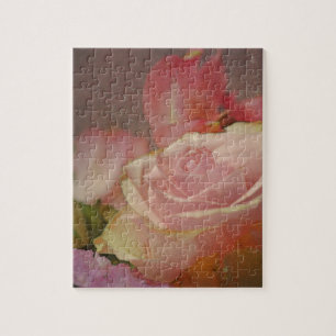 rosafarbene Rosen Blumenstrauß Rose romantisch Puzzle