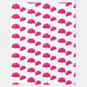 rosafarbene Rosen-Fliesblanke Fleecedecke (Vorderseite)