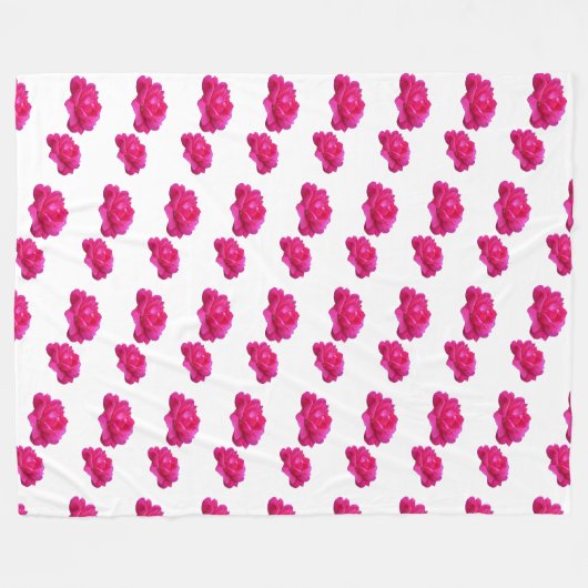 rosafarbene Rosen-Fliesblanke Fleecedecke (Vorderseite (Horizontal))