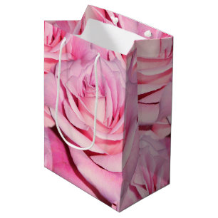 Rosafarbene Rosen-Geschenktüte Mittlere Geschenktüte
