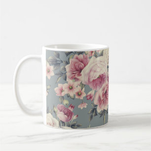 rosafarbene Rosen Kaffeetasse