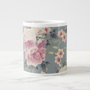 rosafarbene Rosen Kaffeetasse Jumbo-Tasse