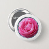 rosafarbene Rosenbrosche Button (Vorne & Hinten)