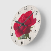 Rosafarbene Runde Wanduhr (Winkel)