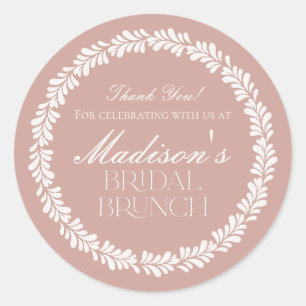 Rosafarbene Talavera-Fliese Spanisches Hochzeits-F Runder Aufkleber