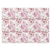 rosafarbene und dunkelrote Blumen Tischdecke (Vorderseite (Horizontal))