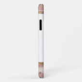 rosafarbene und weiße geschwungene Grenze Case-Mate iPhone Hülle (Hinten/Rechts)